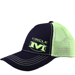 Trucker cap black with green stitching
